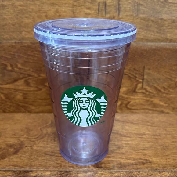 STARBUCKS Cold Cup Clear Grande Tumbler Traveler - Picture 1 of 5